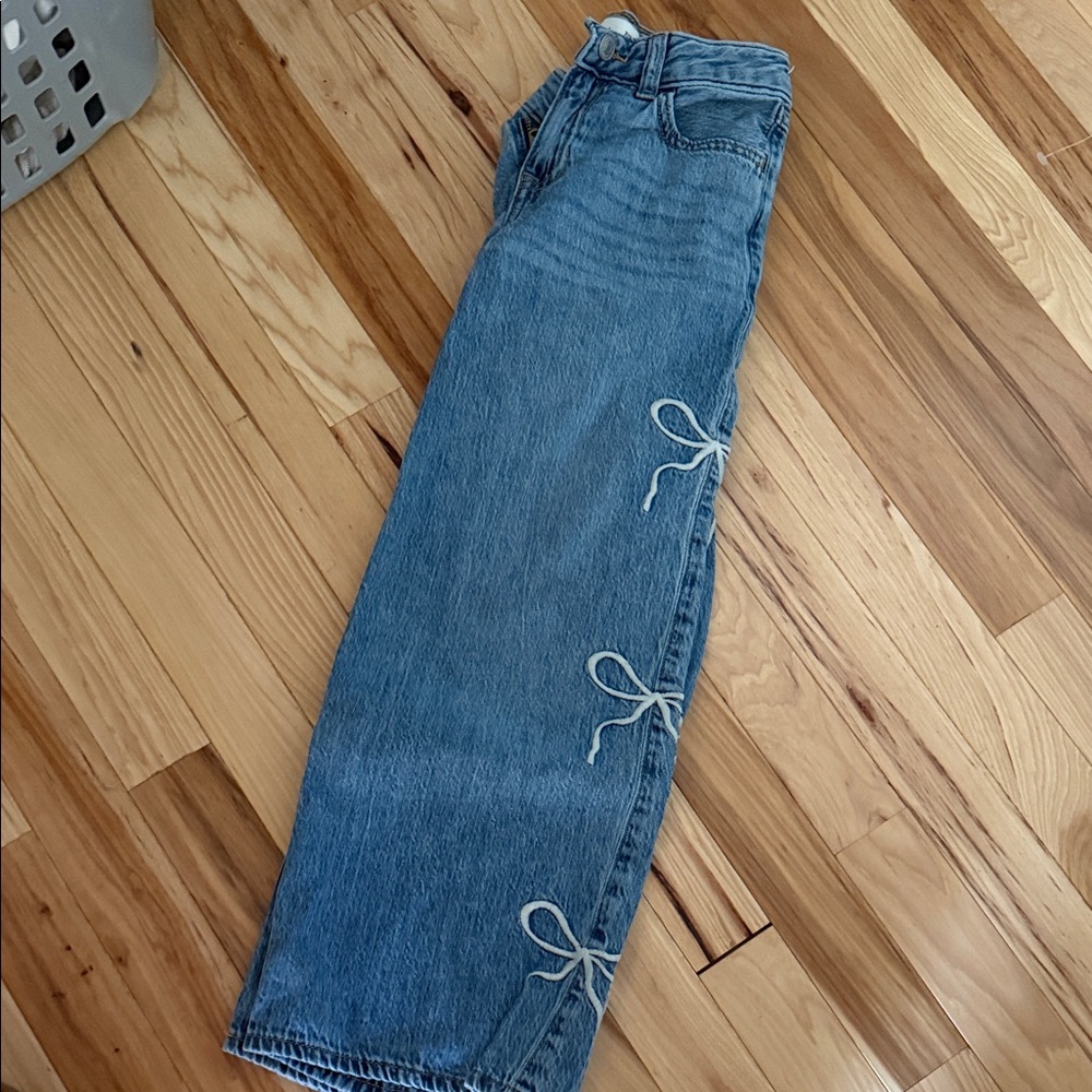 Abercrombie Kids Blue Jeans with Bow Details